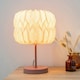 image 2 of ValueLights Bett Pink Metal Table Lamp with Origami Paper Fold Lampshade Bedside Light - Bulb Included