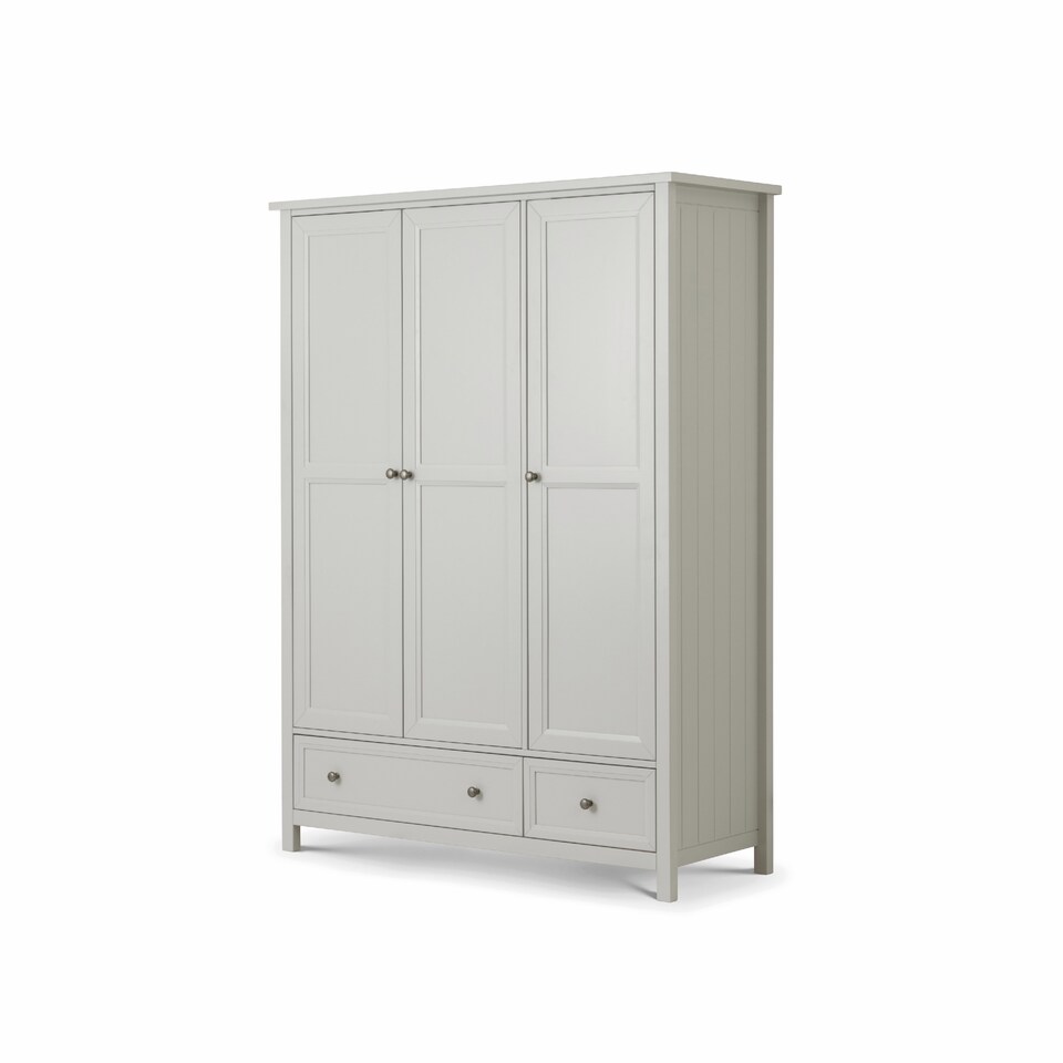 image 1 of Maine 3 Door 2 Drawer Wardrobe - Dove Grey