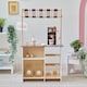 image 4 of Teamson Kids Wooden Coffee Stand Playset with Espresso Machine & 29 Accessories