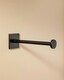 image 2 of Cosmic Wall Mounted Square Toiler Roll Holder with Stainless Steel Matt Black