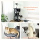image 7 of PawHut 180cm Cat Tree, Multi-Level Large Cat Tower with 3 Sisal Scratching Posts, Condos, Plush Perches, Hammock, Ladder, Dangling Balls, Kitten Activity Centre for Kittens Playing Relaxing | Grey
