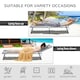 image 4 of Outsunny Folding Sun Lounger with Face Hole, 4-Position Adjustable Backrest Garden Recliner Chair Sunbed, Outdoor Lounge Chair with 600 D Oxford Cloth Seat, Pillow for Beach | Grey