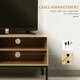 image 5 of HOMCOM TV Stand Cabinet with Sliding Door for Living Room Natural