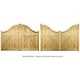 image 5 of Drayton Low Shaped Top Double Gate - Pressure Treated Scandinavian Redwood - W3600 x H1250 mm | Brown | 1