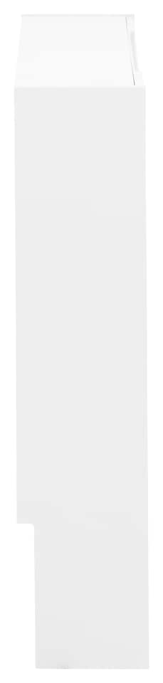 image 1 of Narrow High Gloss 2 Tier Shoe Cabinet | White | White