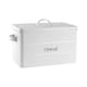 image 1 of Harbour Housewares Vintage Metal Kitchen Bread Bin - White