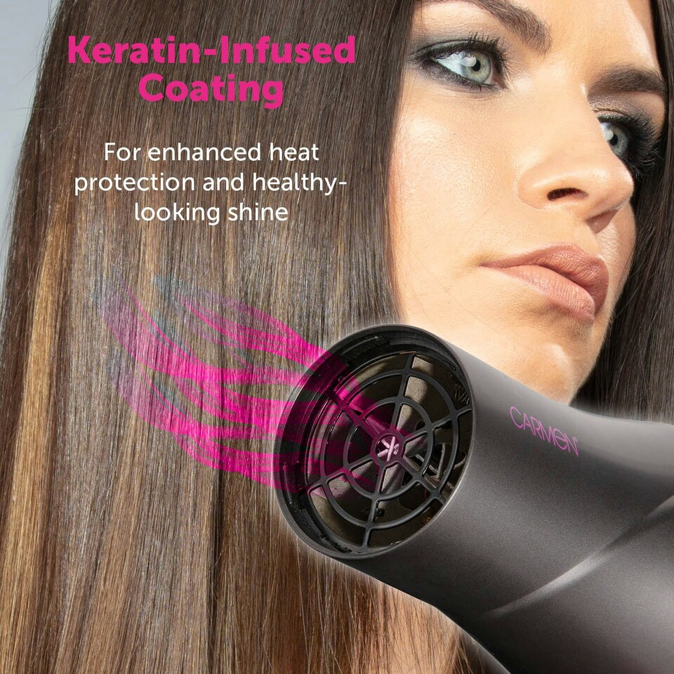 image 1 of Carmen C81072 Neon 2000W Hair Dryer Set Graphite