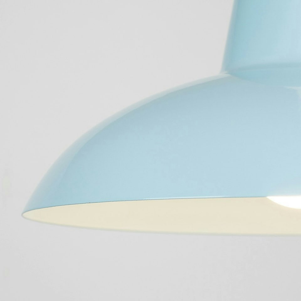 image 1 of ValueLights Civic Corn Flower Blue Ceiling Pendant Shade