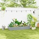 image 2 of Outsunny Galvanised Raised Garden Bed, 180x90x30cm Raised Bed, Silver 