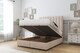 image 2 of Sloomy Kansas Sand Naples Ottoman Bed Base With 26" Strutted Headboard 5' King | Cream | Sand | King | 1