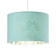 image 2 of Unique Jungle Print Duck Egg Lampshade with Palm Trees, Sloths and Elephants | Blue | Duck Egg | 1