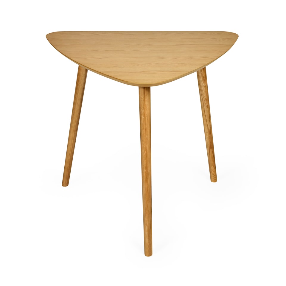 image 1 of Athena Light Oak Triangular 3 Seater Dining Table