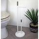 image 1 of Showerdrape Chester White Toilet Roll Holder & Spare Paper Holder Combination