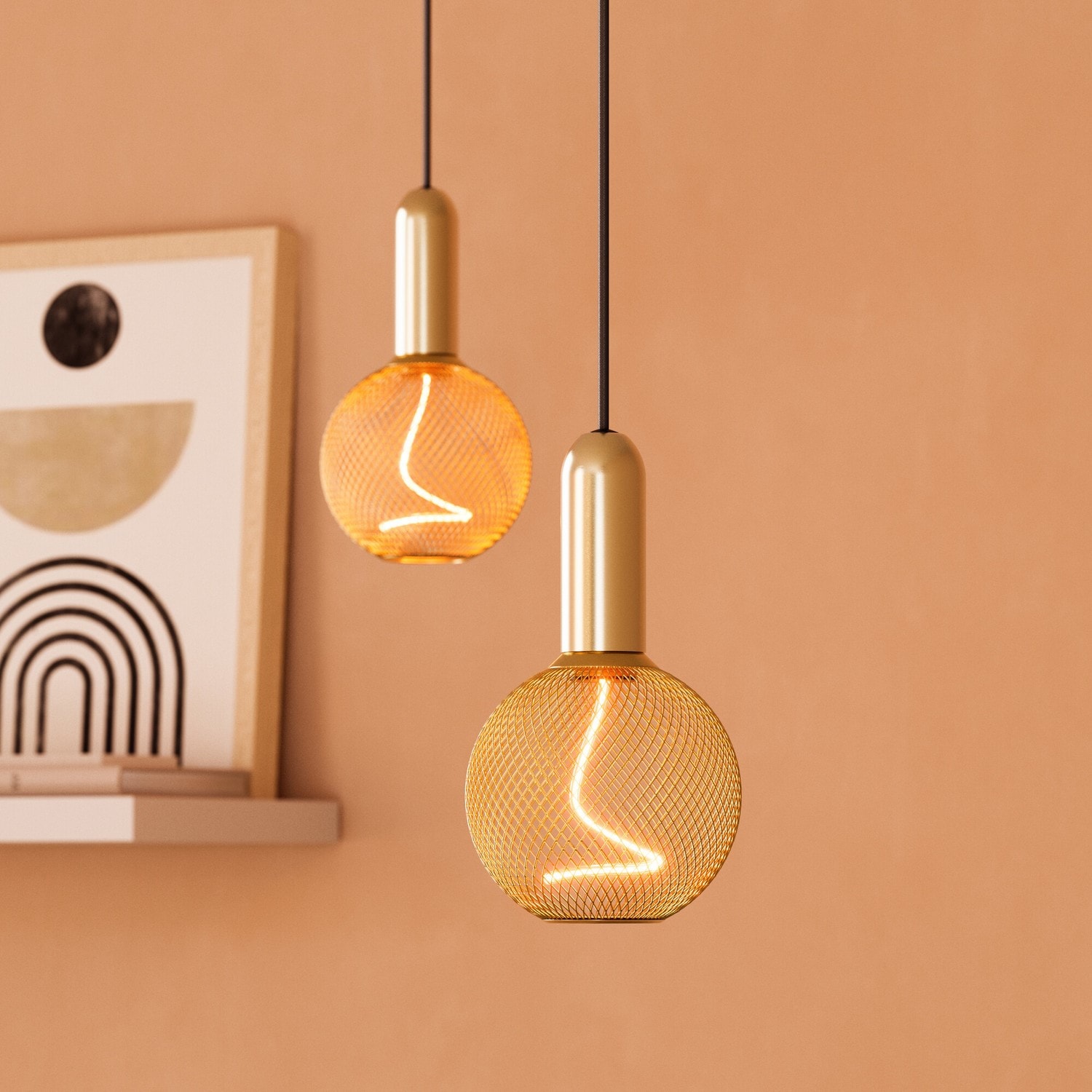 Osram Decor LED Spiral Filament Globe 125 Lamp Bulb Gold 18W Warm White Dimmable