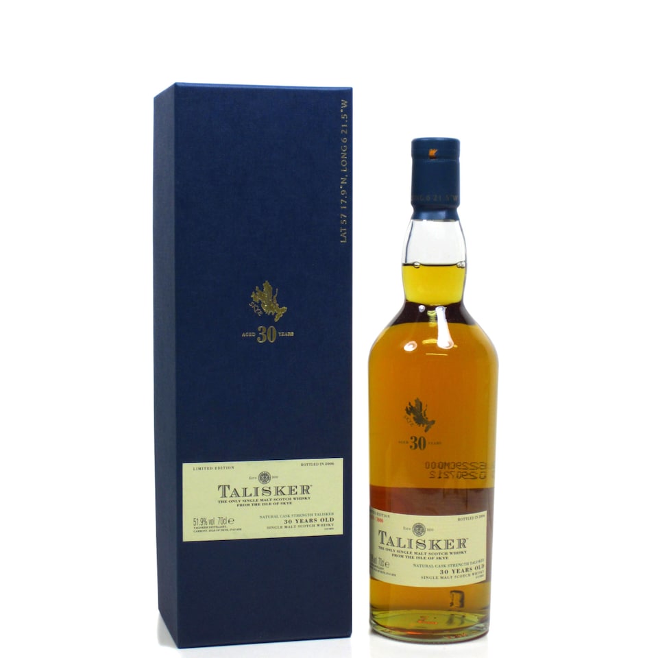 Talisker - Natural Cask Strength Single Malt Scotch 30 year old Whisky
