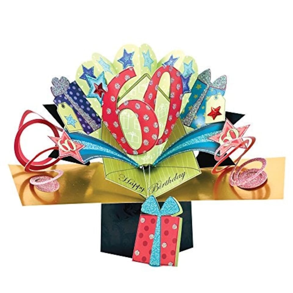 image 1 of Second Nature Pop Up Greeting Card for a 60th Birthday Card