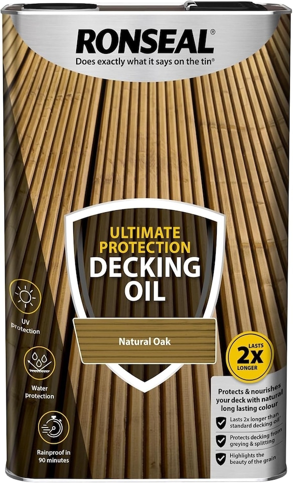 image 1 of Ronseal Ultimate Protection Decking Oil 5L Natural Oak