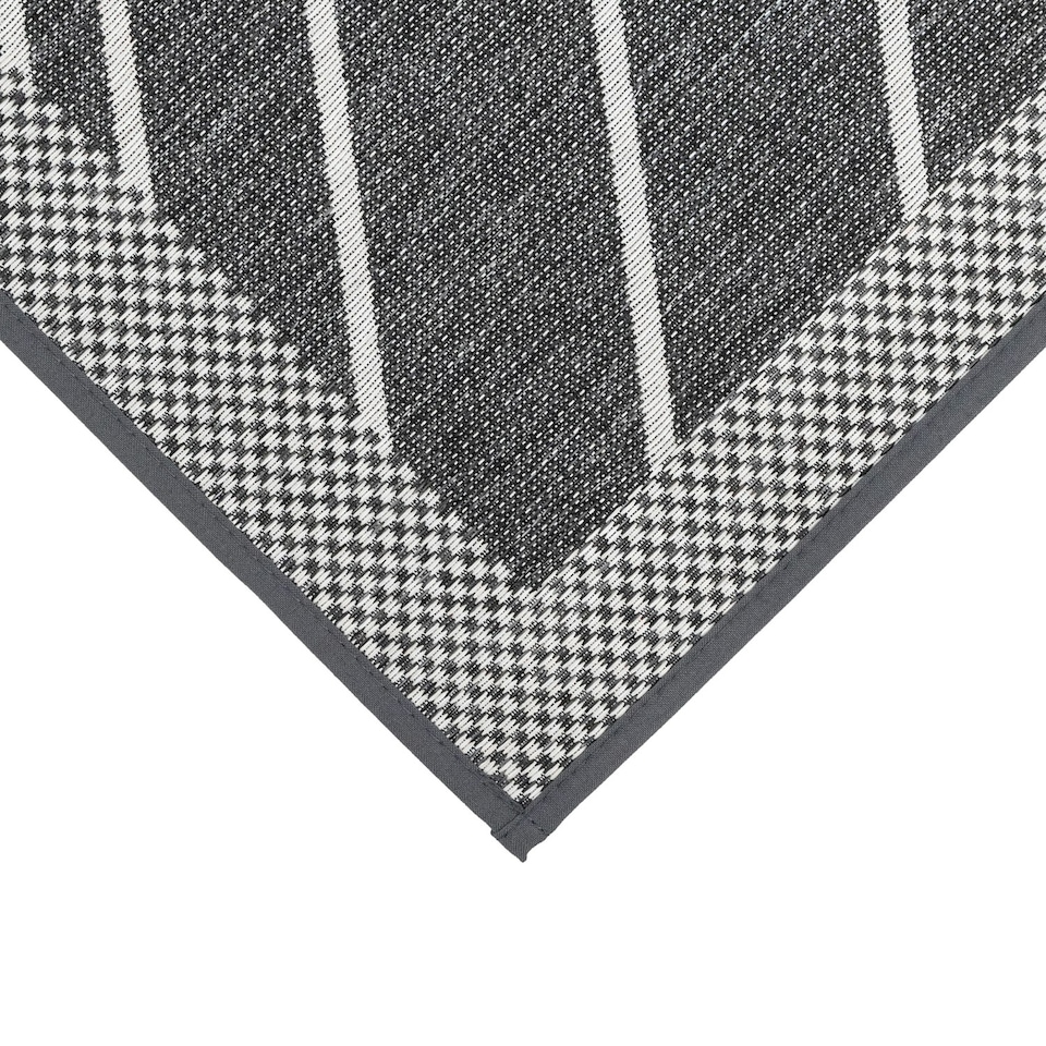 image 1 of JVL Expression Machine Washable Entrance Doormat, 50x75cm - Stripes