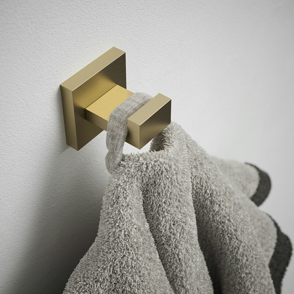 image 1 of Rothley Satin Brass Square Robe Hook