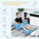 image 5 of HOMCOM Kids Armchair Children Mini Sofa Wood Frame w/ Footrest Cute Cloud Star Blue