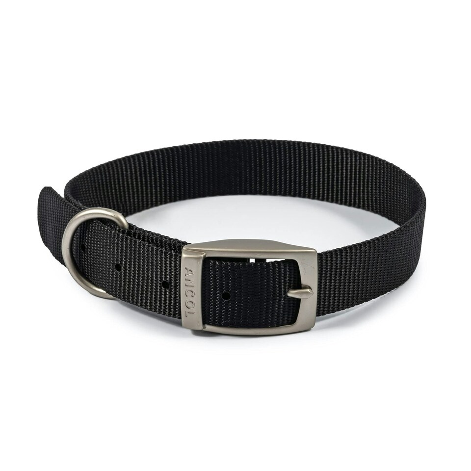 Ancol Heritage Nylon Collar Black 25mm X39-48cm Sz 5 N/A | One Size