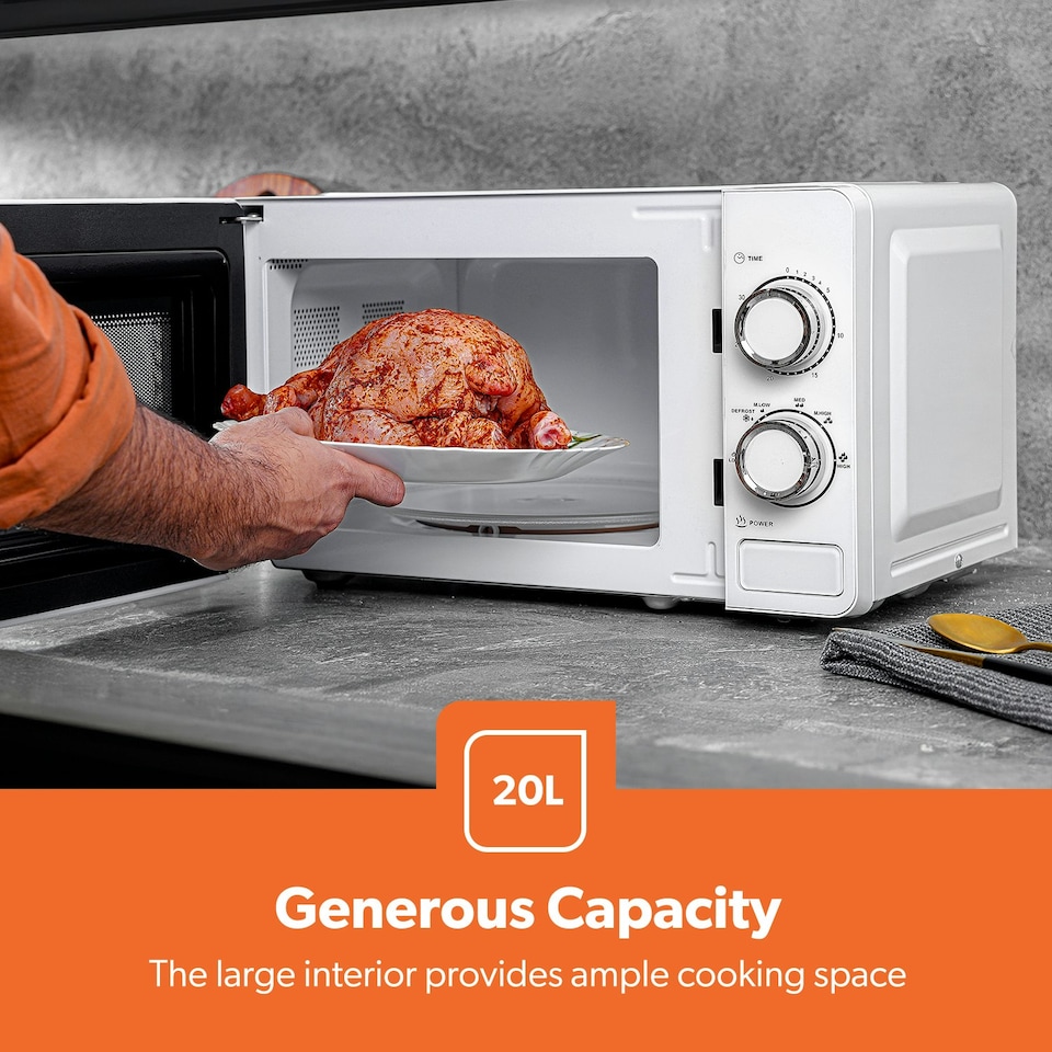 image 1 of GEEPAS Electric Kettle 4 Slice Bread Toaster & Microwave Kitchen Set White