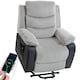 image 1 of HOMCOM Power Lift Riser Recliner Chair with High Back, Remote, Light Grey