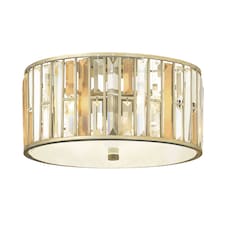 Gemma 3 Light Flush Mount Ceiling Light Silver Leaf, E27