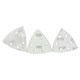 image 3 of Hook And Loop Delta Sanding Pads Discs 93mm Triangular Mixed Grit 30 Pack