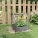 image 2 of Outsunny Raised Garden Bed Planter Box with Greenhouse, Clear and Dark Grey