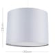 image 7 of ValueLights 3 Pack Modern Grey Drum Pendant Ceiling Light Shades With Diffusers