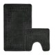 image 1 of Velosso Greek Key Bathmat Set - Antislip Grey | Charcoal
