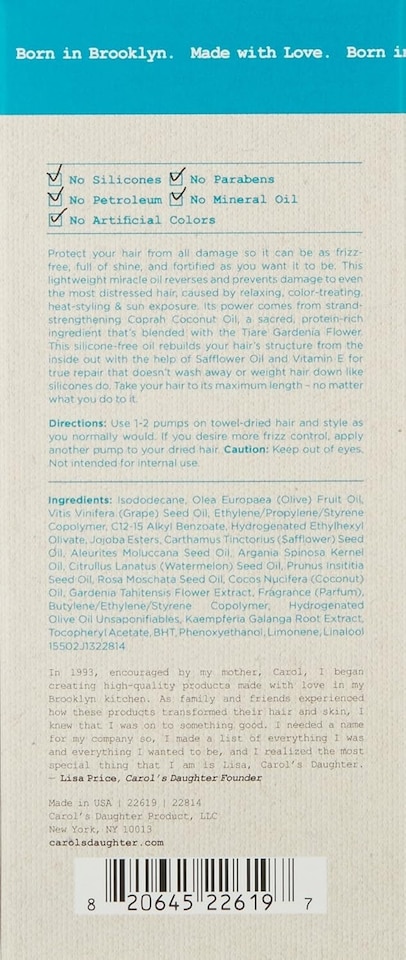 image 1 of Carols Daughter Sacred Tiare Anti Breakage Smoothing Serum 60ml