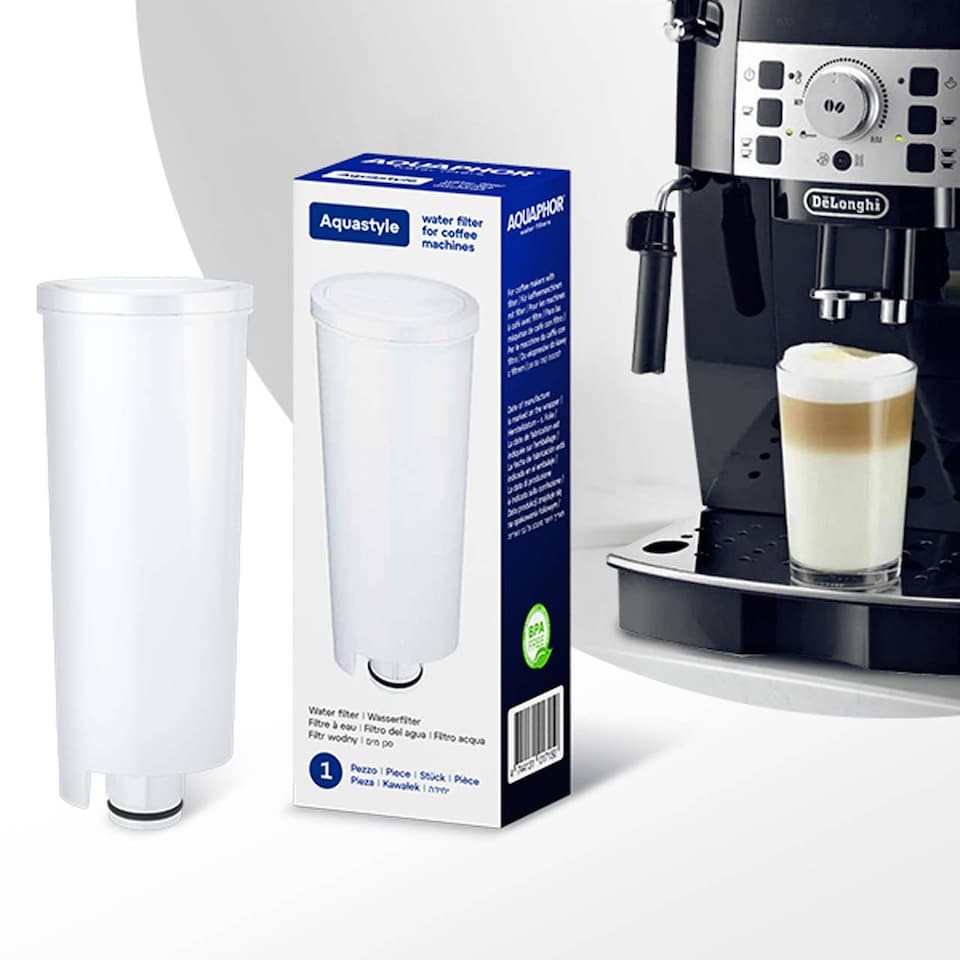 image 1 of AQUAPHOR AquaStyle Replacement Filter for Delonghi Coffee Machine | White | 3
