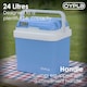 image 10 of 24L 240V AC & 12V DC Coolbox Hot Cold Portable Electric Cool Box | Blue
