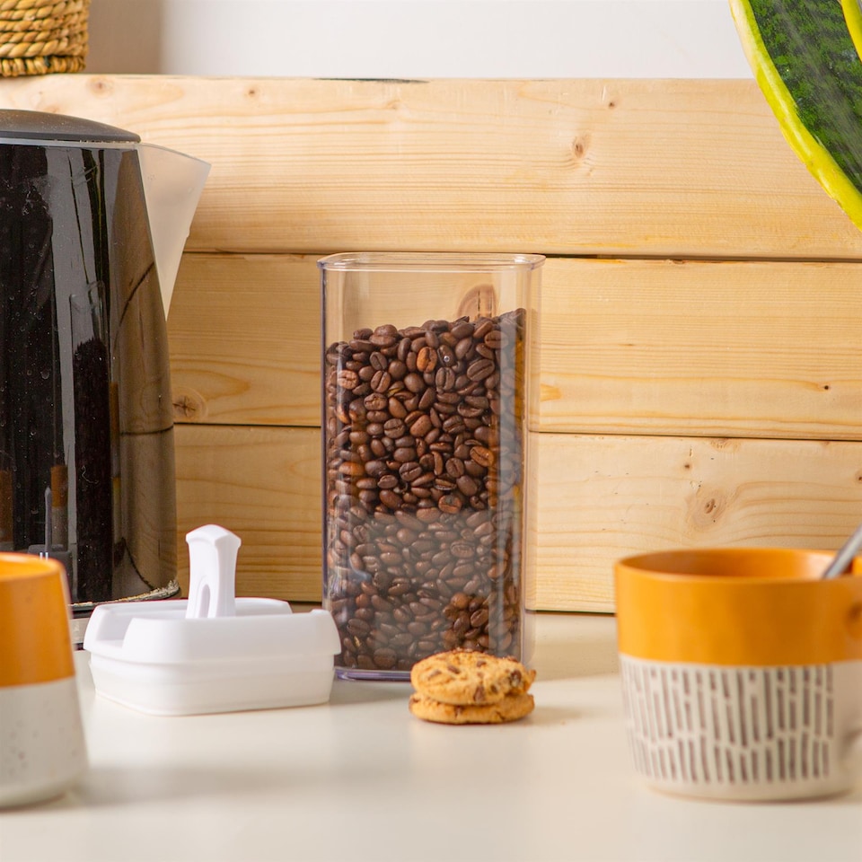 image 1 of Argon Tableware Flip Lock Plastic Food Storage Containers - 1.2 Litre - White - Pack of 3