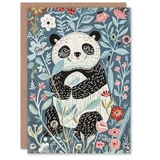 Animal Lover Inspired Wildflowers Him Her Birthday Card