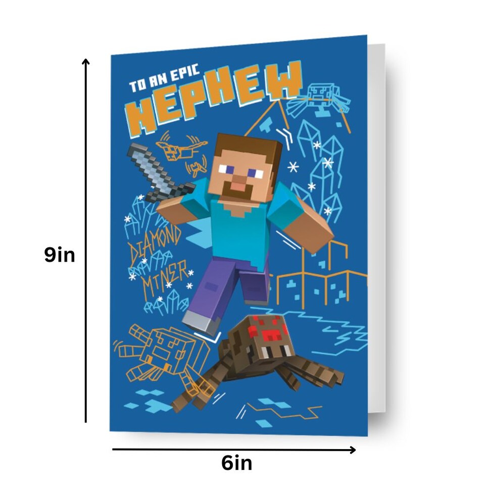 image 1 of Minecraft 'Nephew' Birthday Card