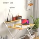 image 8 of HOMCOM Compact Folding Desk for Small Spaces, Foldable Computer Desk with Storage Shelf for Home Office, 2-Tier Study Writing Table, 86 x 66 x 82 cm, Maple Wood-effect