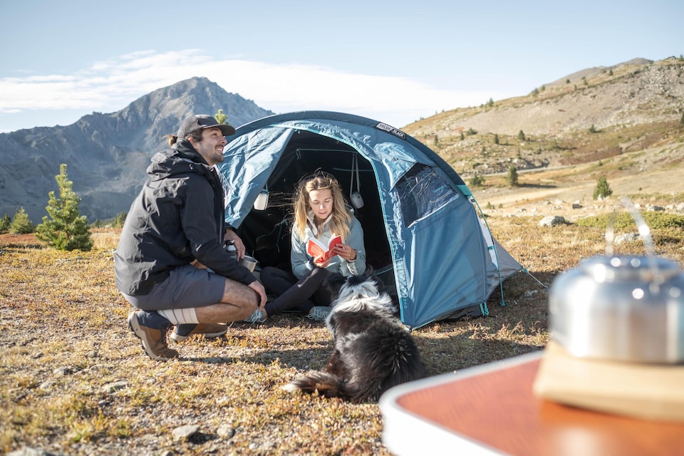 image 1 of Decathlon Camping tent - MH100 XL Fresh & Black - 3 person