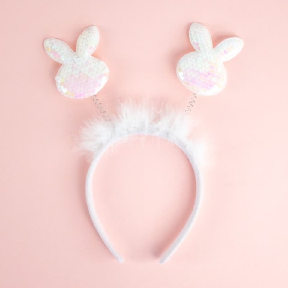 Assorted Easter Bunny Sequin Boppers Headband Fancy Dress