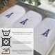image 3 of Warwick & Vance Men's 3 Pack Plain White Handkerchiefs With Embroidered Initial, Letter J