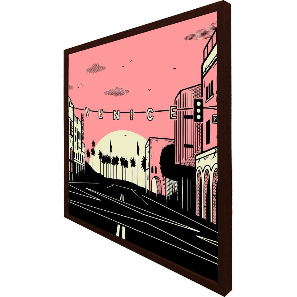 image 1 of Venice cali sunset (Picutre Frame) White | M