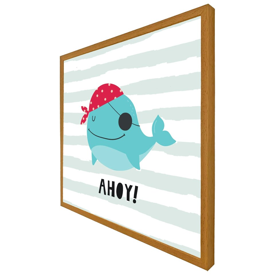 image 1 of Ahoy! whale (Picture Frame) White | S