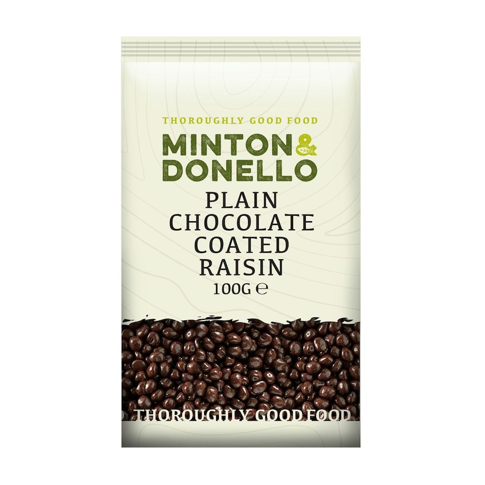 image 1 of Minton & Donello Plain Chocolate Coated Raisins 6 x 100g