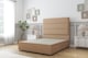 image 1 of Sloomy Texas Latte Dumfries Divan Bed Base 2 Drawers Foot-End With 26 Inch Strutted Headboard | Brown | Latte | Small Double | 1