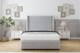 image 1 of Sloomy Stratford Silver Plush Divan Bed With Mattress No Drawers With 54" Wingback Headboard & 12" Matching Footboard 5' King | Silver | Silver | King | 1