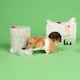 image 4 of Scruffs Small Pet Woodland Ceramic Set - House, Water & Food Bowl