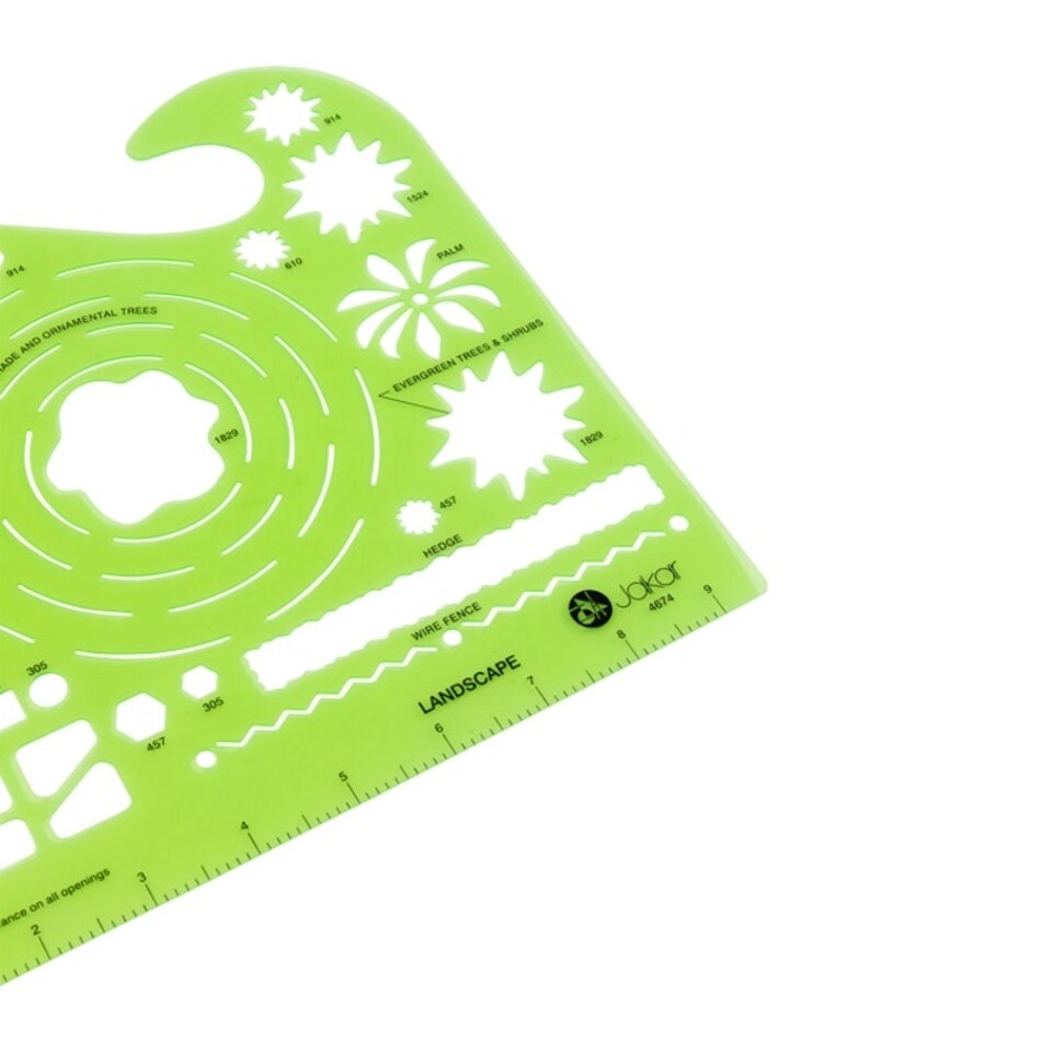 image 1 of Jakar Metric Templates - Landscape: Scale 1:50. 202x171mm (4674)