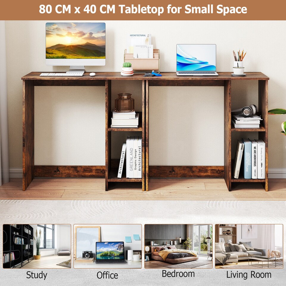 image 1 of COSTWAY 6-Tier Freestanding Bookcase Modern Bookshelf with Display Rack